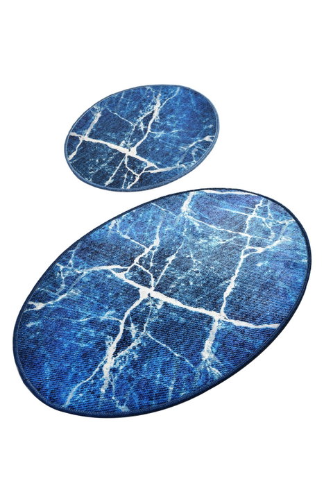 Mijölnir Juego de alfombras de baño Denim Multicolor
